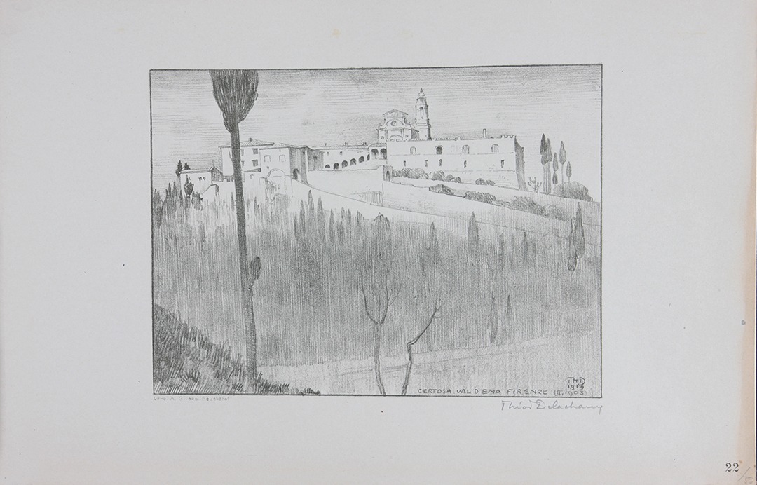 1919 Théodore Delachaux, Certosa di Val d’Ema, Firenze