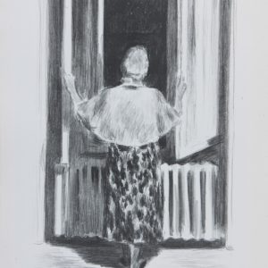 1944 Georges-Henry Dessouslavy, Femme de dos à la fenêtre