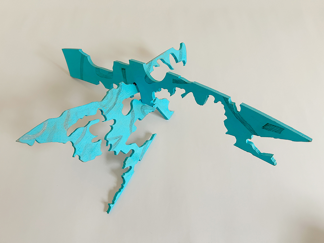 Interwoven_identities_2026_acrylic_on_wood_76x248x186_cm